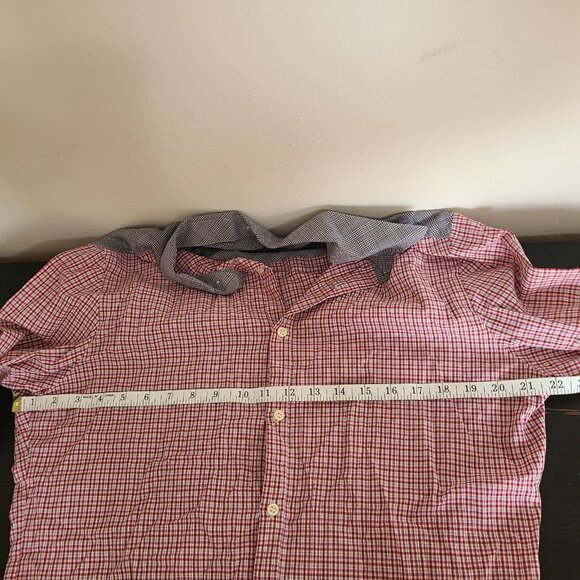 Alexander Mcqueen Stripe Button Down Shirt Plaid Red Gray Size 50 - Picture 9 of 13